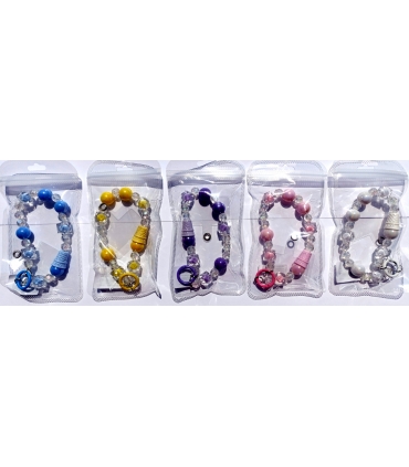 手链大珠子带冰淇淋样式_Cordón de cuentas coloridas con Estilo helado