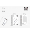 KM-CP009 CARGADOR PARED 3.1A CABLE TYPE-C [BLANCO]_充电器