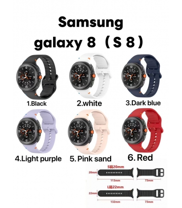 手表带_Correa Silicona Sam Watch S8 20mm/S