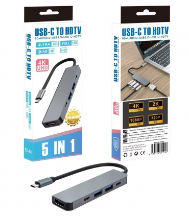 集线器_TC-5H TYPE-C HUB 5 IN 1