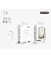 KM-CP010 CARGADOR PARED 25W PUERTO_A+C SIN CABLE