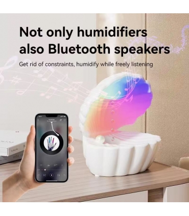 蓝牙音响带加湿器贝壳样式_Altavoz Bluetooth Con Humidificador Y17