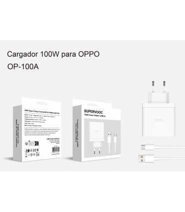 充电器_CARGADOR PARED 100W PARA OPPO CABLE TYPE-C