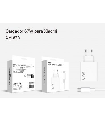 充电器_CARGADOR PARED 67W PARA XIAOMI CABLE TYPE-C