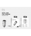 KM-CC002 CARGADOR COCHE 30W SIN CABLE [PLATA]