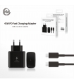 CARGADOR PARED PD 45W CABLE TYPE-C A TYPE-C [NEGRO]