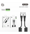 充电线_KM-CB003 CABLE RESORTE 60W TYPE-C A TYPE-C 1.5M