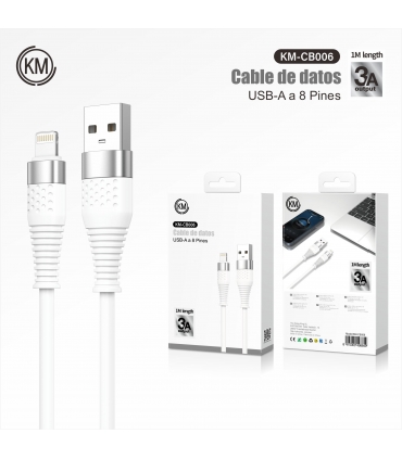 充电线_KM-CB006 CABLE 3A LIGHTNING 1M