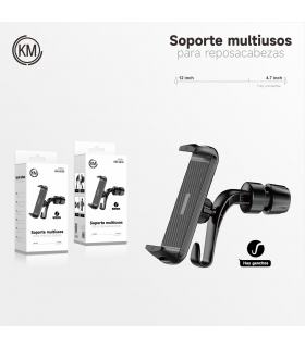 支架_KM-S030 Soporte Tablet Coche Reposacabezas Con Gancho