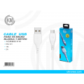 KM-101 CABLE MICRO-USB 1M [BLANCO]