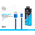 KM-224 CABLE TYPE-C TRENZADO NYLON [AZUL]