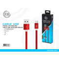 KM-219 CABLE MICRO-USB TRENZADO NYLON [ROJO]