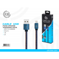 KM-214 CABLE LIGHTNING TRENZADO MEZCLILLA [AZUL]