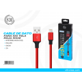 KM-235 CABLE LIGHTNING 50CM TRENZADO [ROJO]