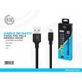 KM-236 CABLE LIGHTNING 50CM TRENZADO [NEGRO]