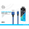 KM-240 CABLE TYPE-C 50CM TRENZADO [AZUL]