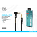 KM-8404 CABLE AUDIO JACK 3.5MM 3PIN MACHO A MACHO [NEGRO]