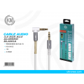 KM-8405 CABLE AUDIO JACK 3.5MM 3PIN MACHO A MACHO [BLANCO]